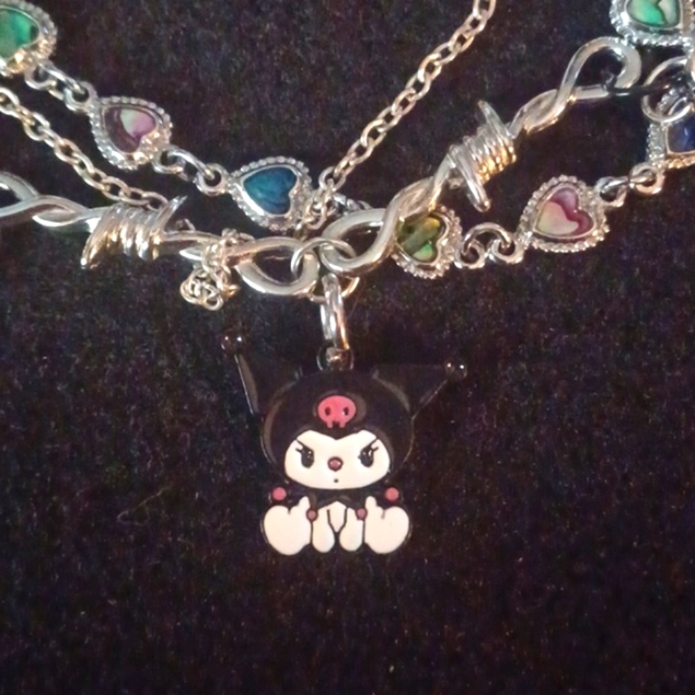 Sanrio Kuromi's Black Hearted Bracelet